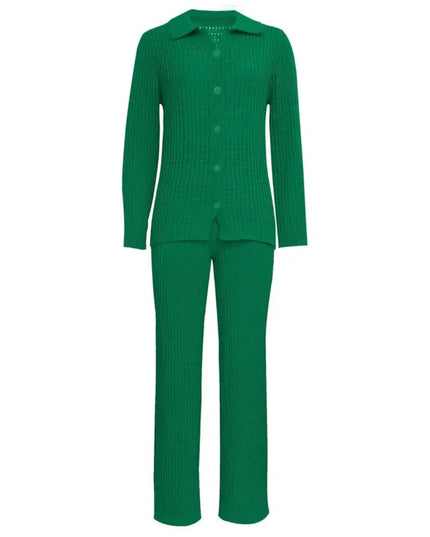 Feel It Out Knitted Straight Leg Pant Set