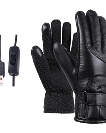 Electric USB Heated Gloves Winter Warming Thermal Ski Snow Hand Warm Windproof