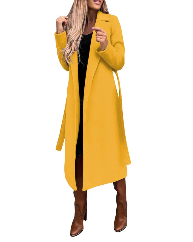 Women's Elegant Woolen Long Coat