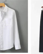 White top Black pants / Medium