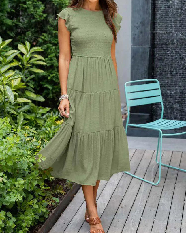 Plain Charm Midi Dress