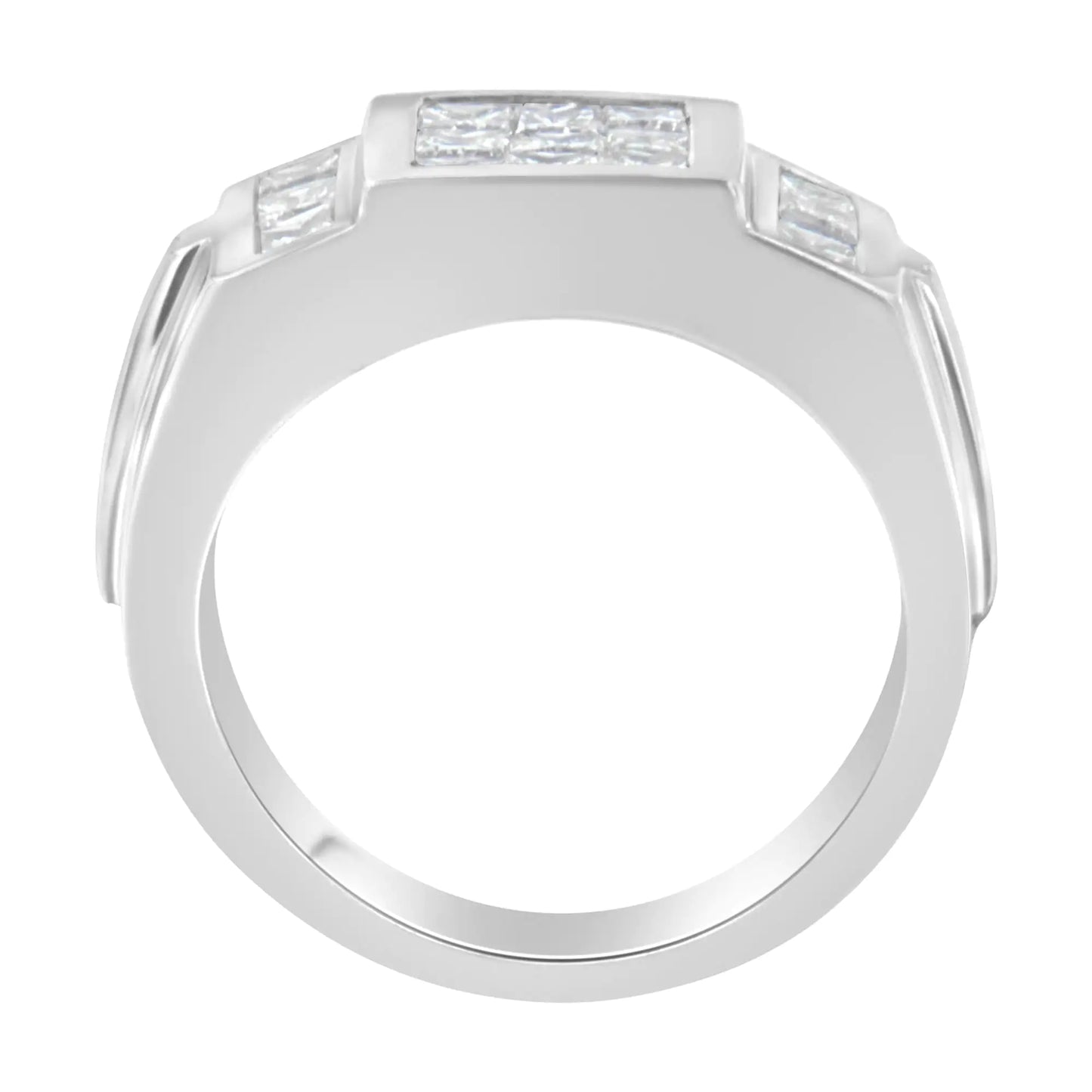 Men's 14K White Gold Diamond Cluster Ring (2 cttw, G-H Color, SI1-SI2 Clarity)