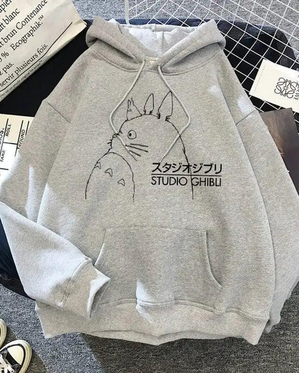 Anime Hooded Shirt Women