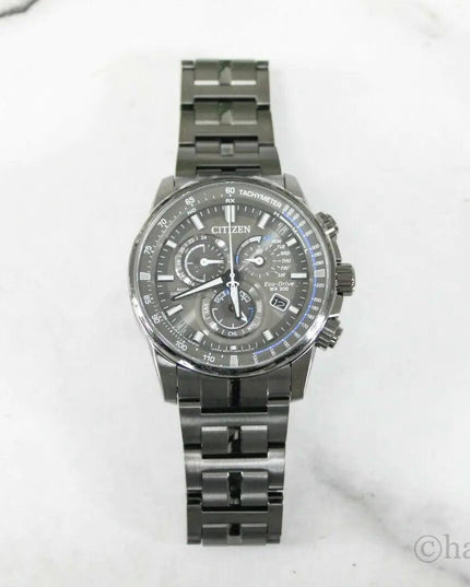Citizen (AT4127-52H) Eco Drive Mens PCAT Gunmetal Stainless Steel Bracelet Watch