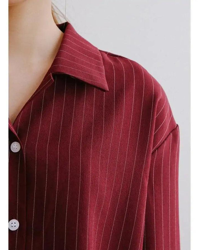 Red Wine Striped Shirt