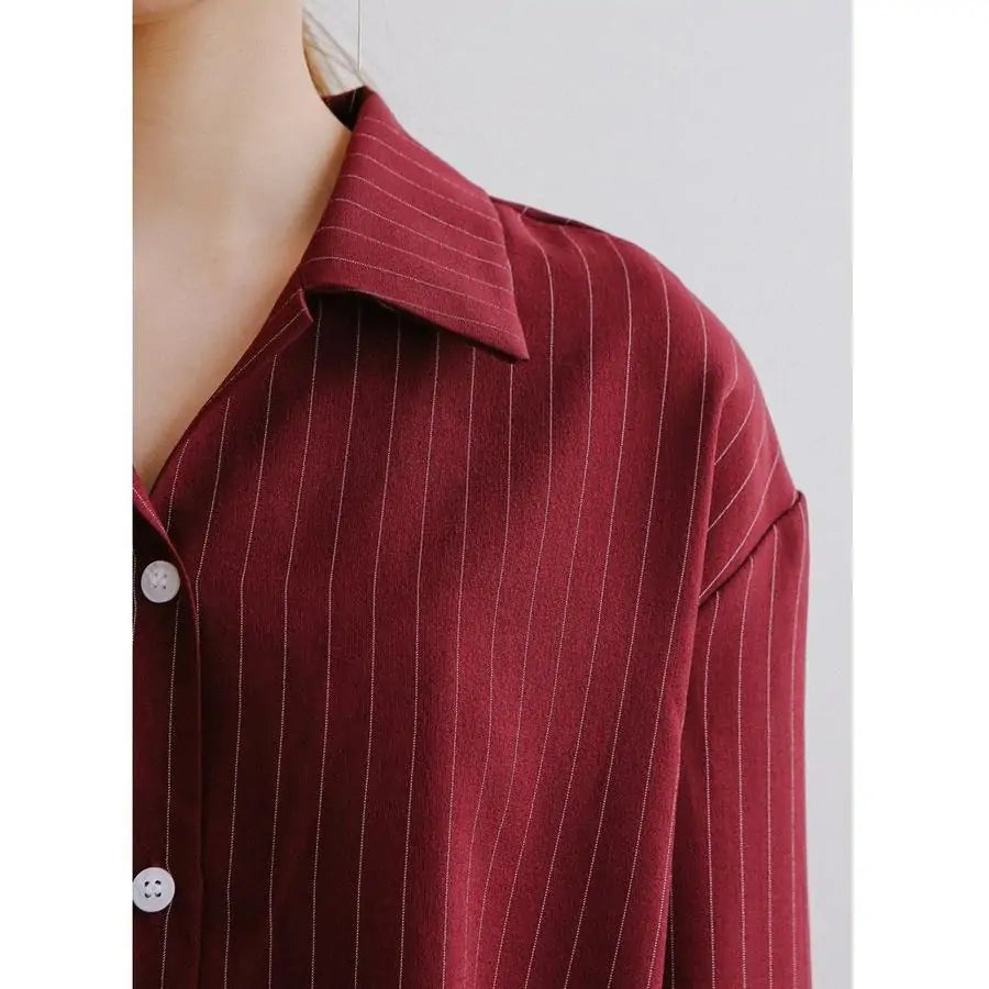 Red Wine Striped Shirt