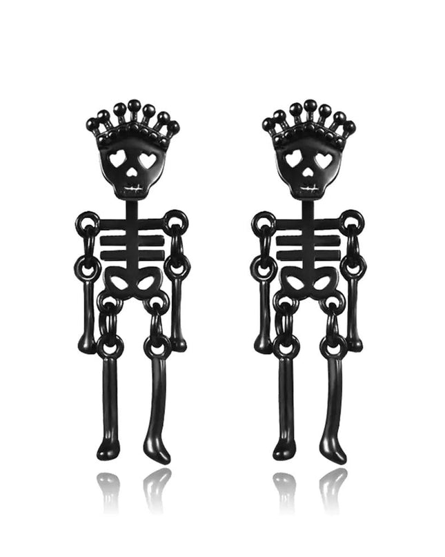 Small Black Punk Stud Earrings