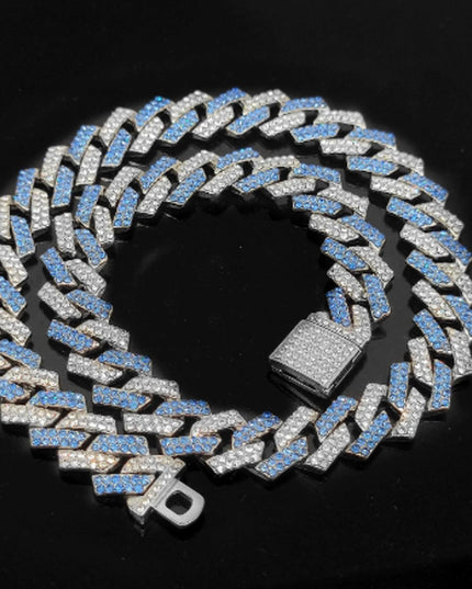 Rhinestones Paved Cuban Necklace