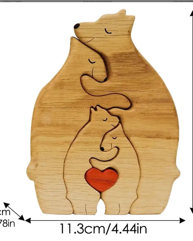 Wooden Animal Puzzle Decor Set