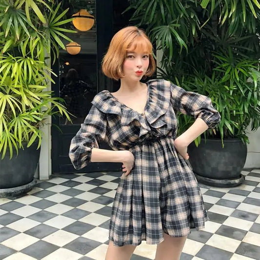 Checkered Plaid Dress