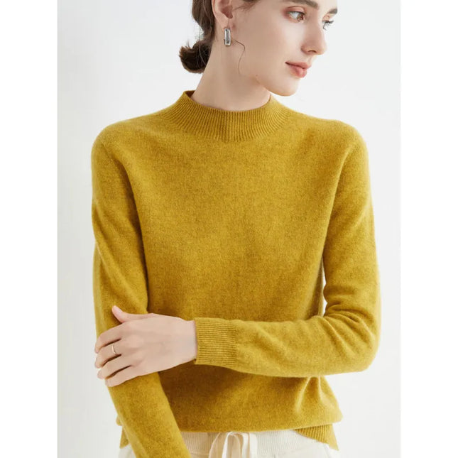 Seamless Half-Neck Loose Pullover