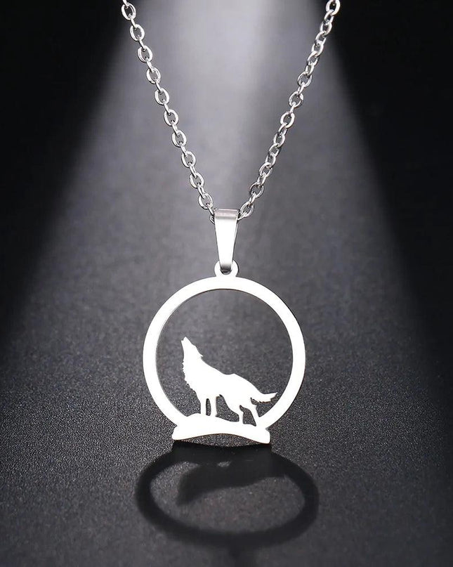 Wolf On The Hill Pendant Necklace