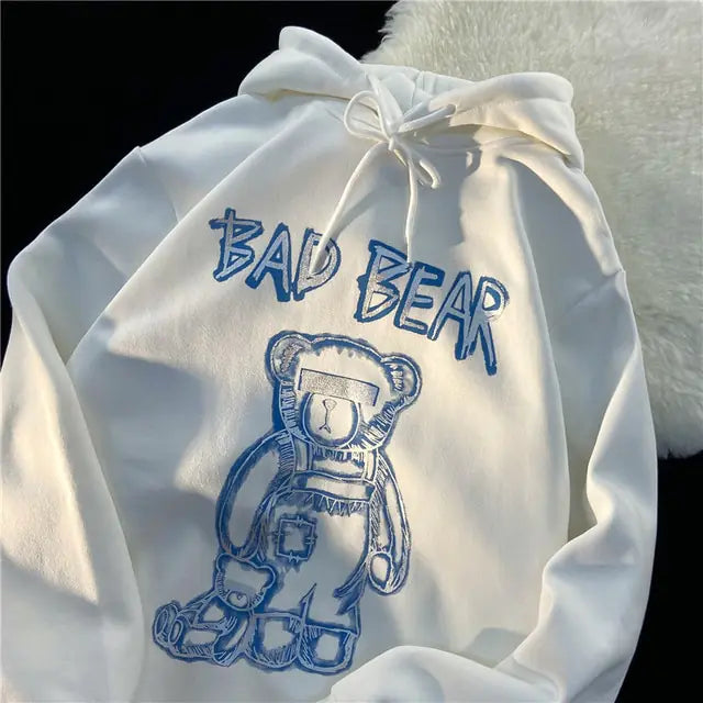 Retro Bear Hooded Sweater