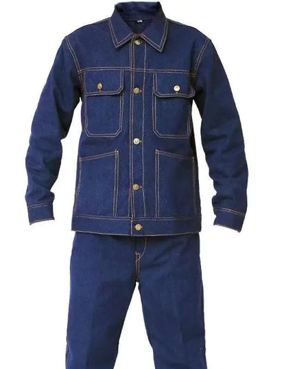 Thick Denim Overalls Suit - Wear Resistant Design