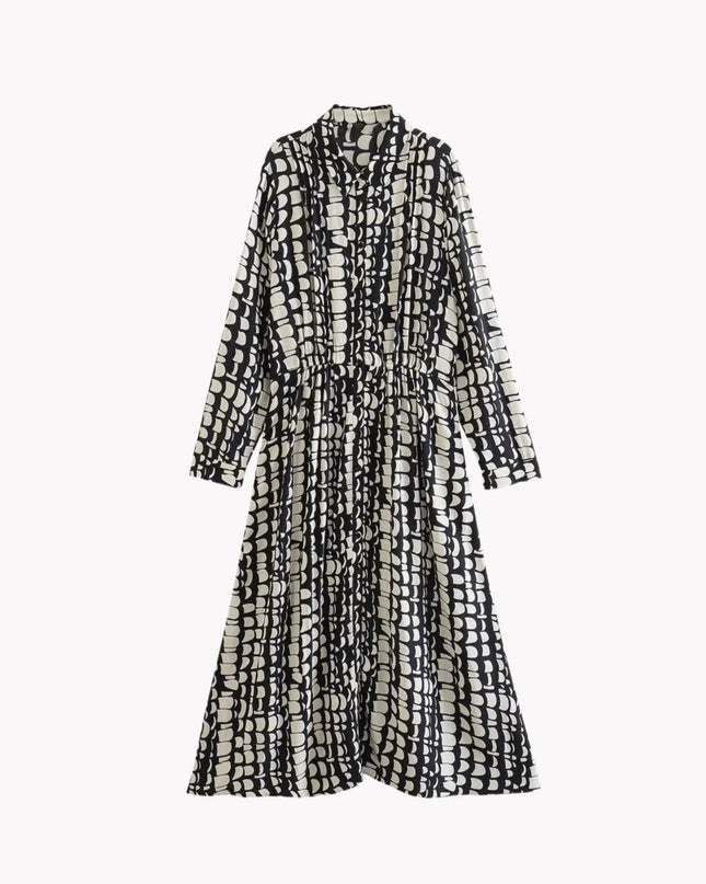 Elastic Waist Printed Dress