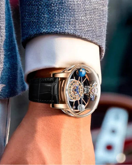 Men's Hollowed-out Quartz Watch