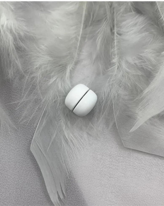 Women's Fashion Scarf with Metal Button Closure