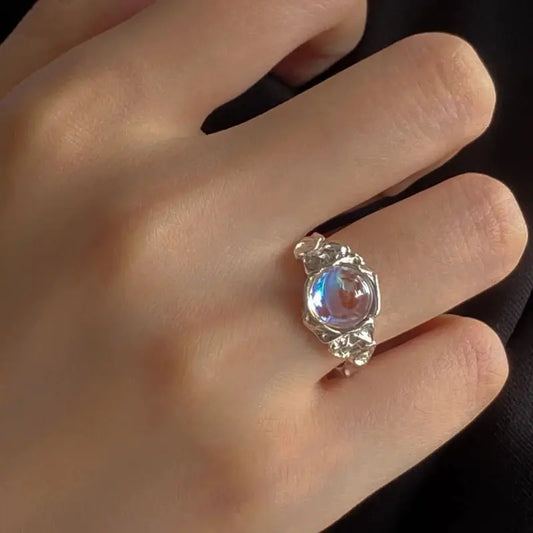 K-pop Crystal Open Ring