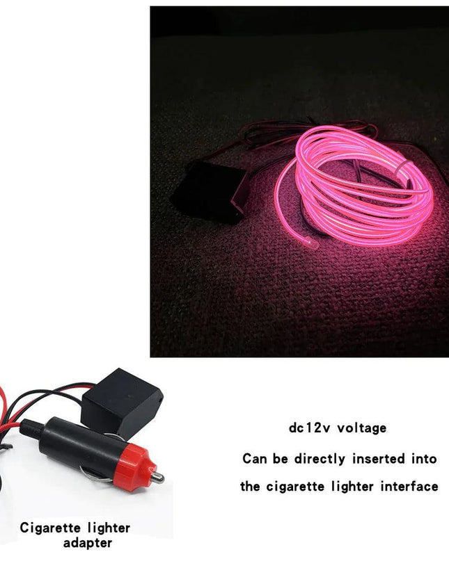 Neon LED Light Glow EL Wire String Strip Rope Tube Decor Car Party + Controller