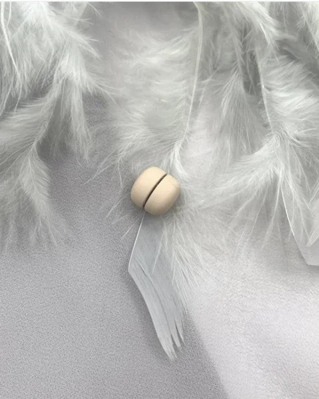 Women's Fashion Scarf with Metal Button Closure