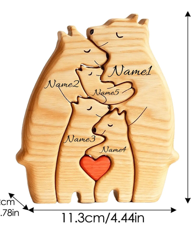 Wooden Animal Puzzle Decor Set