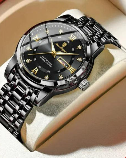 Waterproof Men's Double Calendar Luminous Quartz Watch