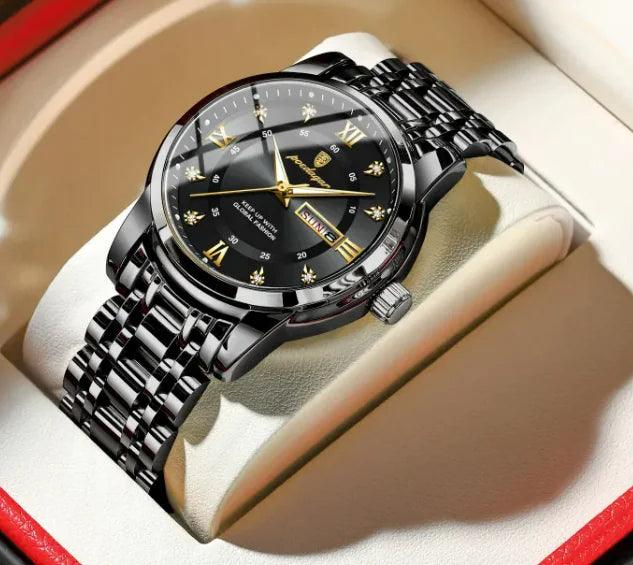 Waterproof Men's Double Calendar Luminous Quartz Watch