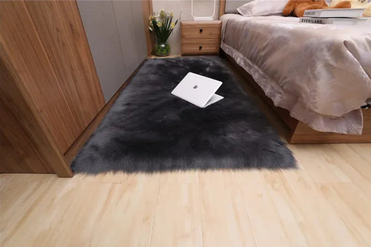 Cozy Grip Solid Wool Non-Slip Floor Mat