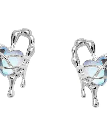 Sterling Silver Blue Stone Earrings