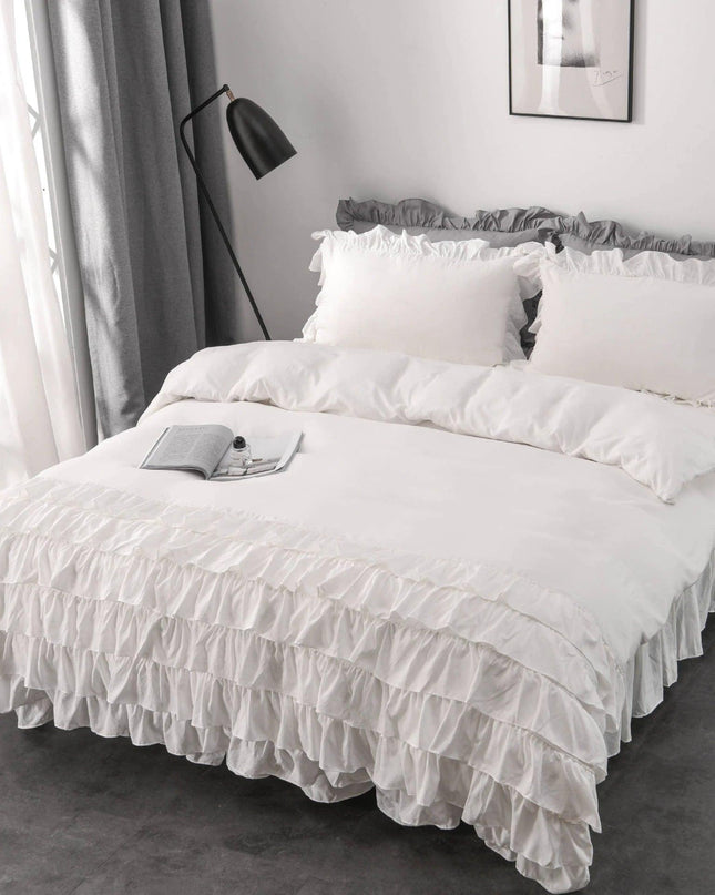 Pure Color Washed Cotton Four-piece Set