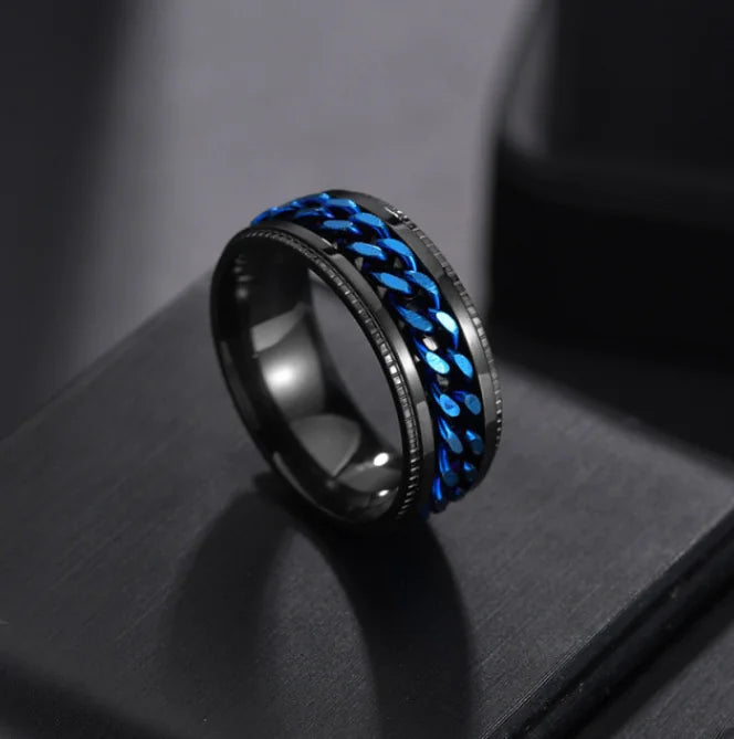 Rotatable Chain Fidget Ring