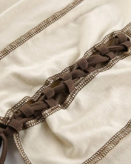 Corset Top Contrast Aesthetic Glove Crop Top