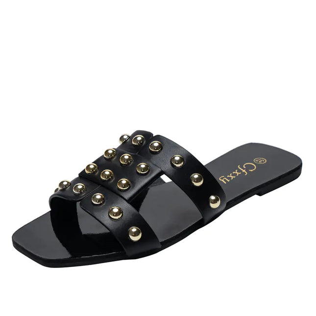 Fashion Rivet Flat Sandals
