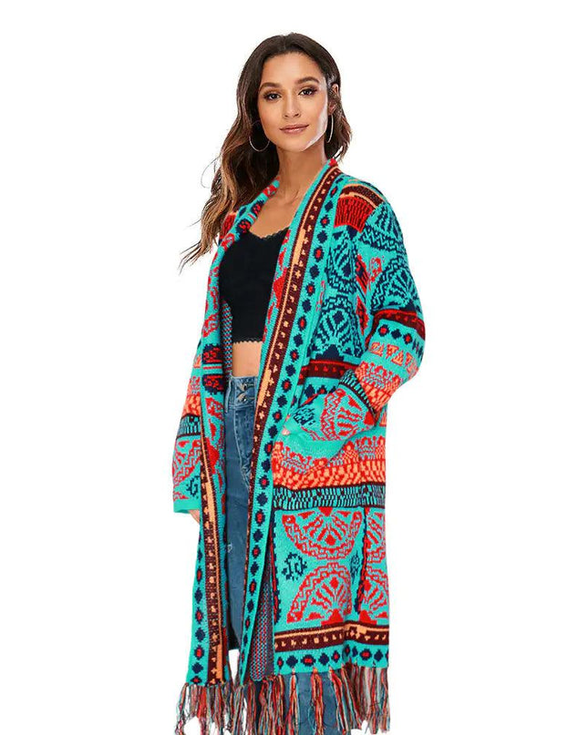 Ethnic Fringe Cardigan