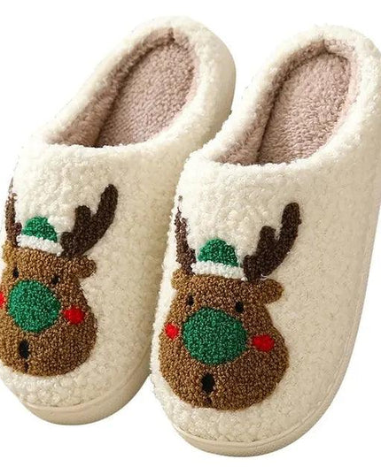 New Christmas Elk Cotton Slippers