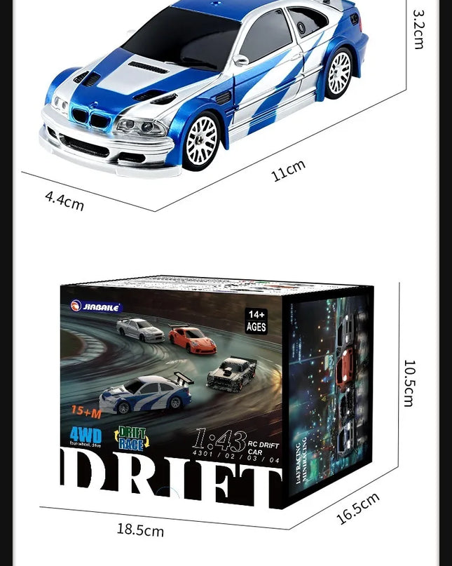 Mini 4-Wheel Drift RC Car – Indoor Remote Control