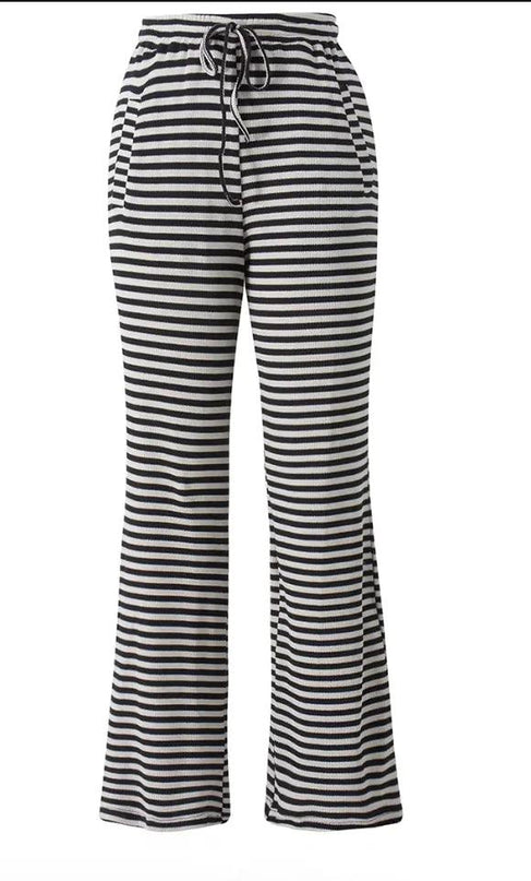 Women's Y2K Striped Knit Drawstring Pants