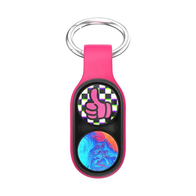 Fingertip Rotary Elastic Magnet Keychain