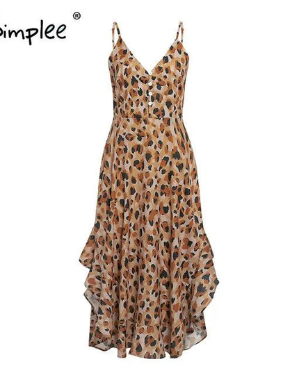 Simple Leopard Print Dress