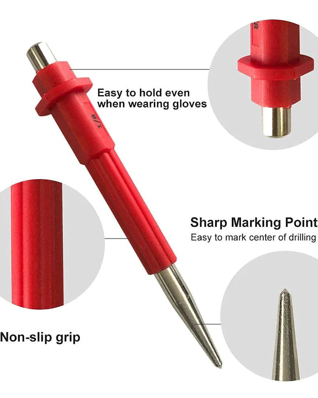 4 Piece Nail Setter & Center Punch Set 4" Wood Metal Super Impact Resistance USA