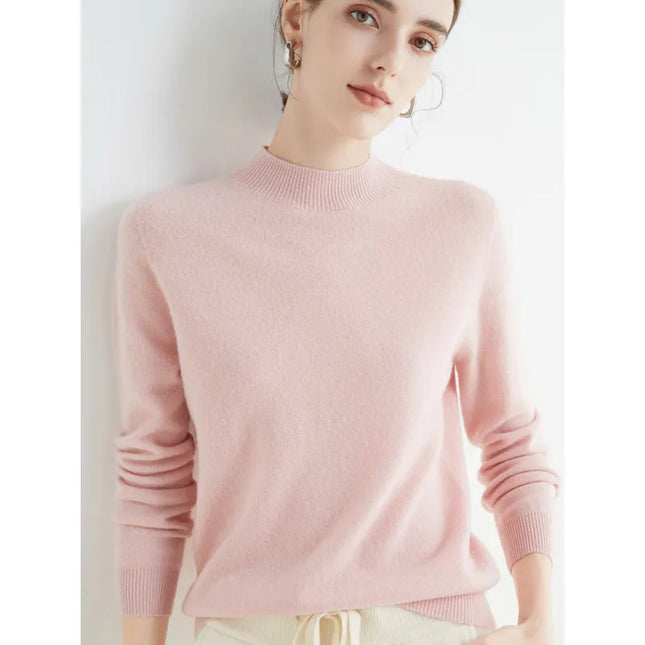 Seamless Half-Neck Loose Pullover