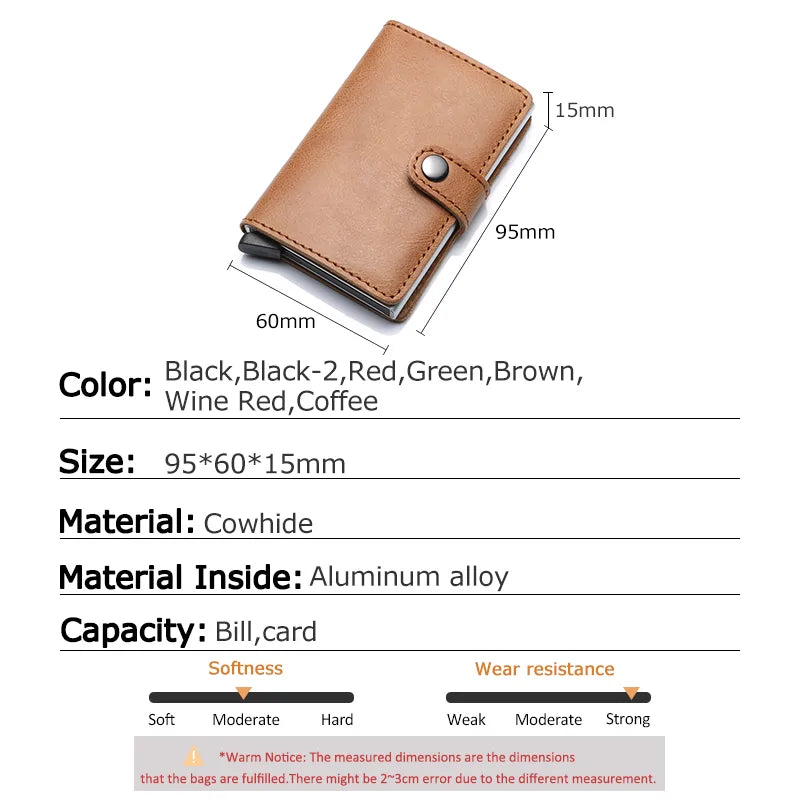 RFID Blocking Wallet ID Card Holder