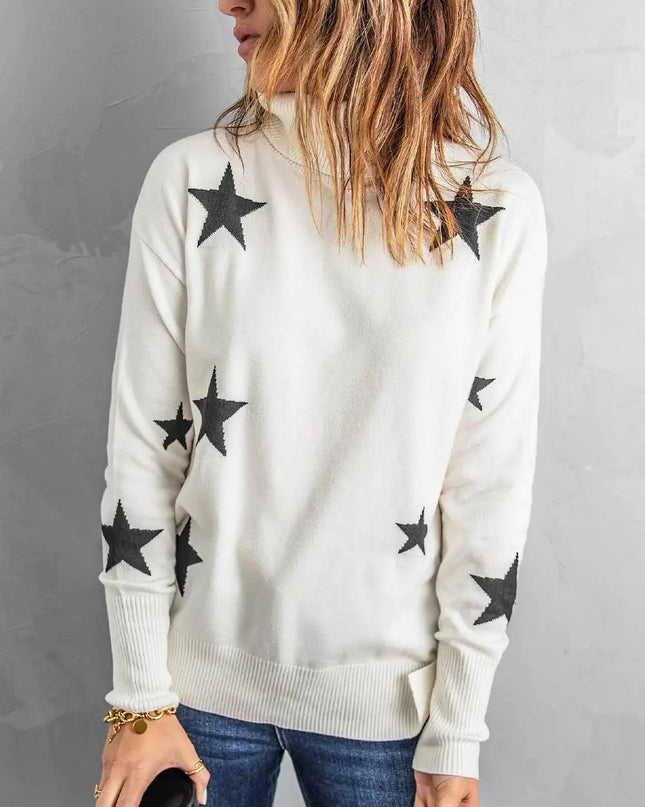 Star Print Sweater