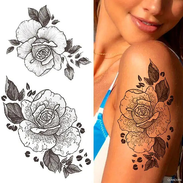 Flowers and Animals Body Tattoos