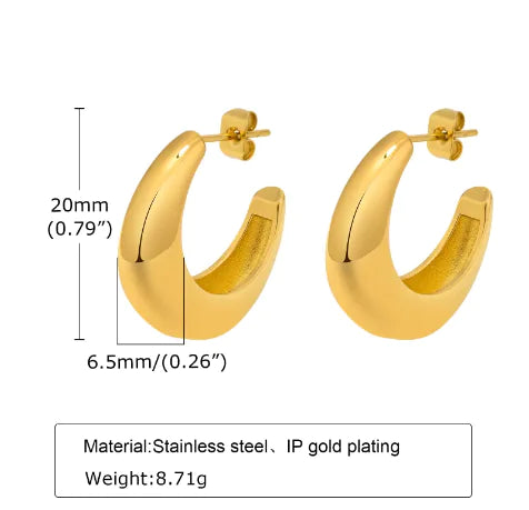 C- Shaped Earrings