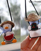 Duck With Watermelon / 6.5cm/2.56inch x 4cm/1.57inch.