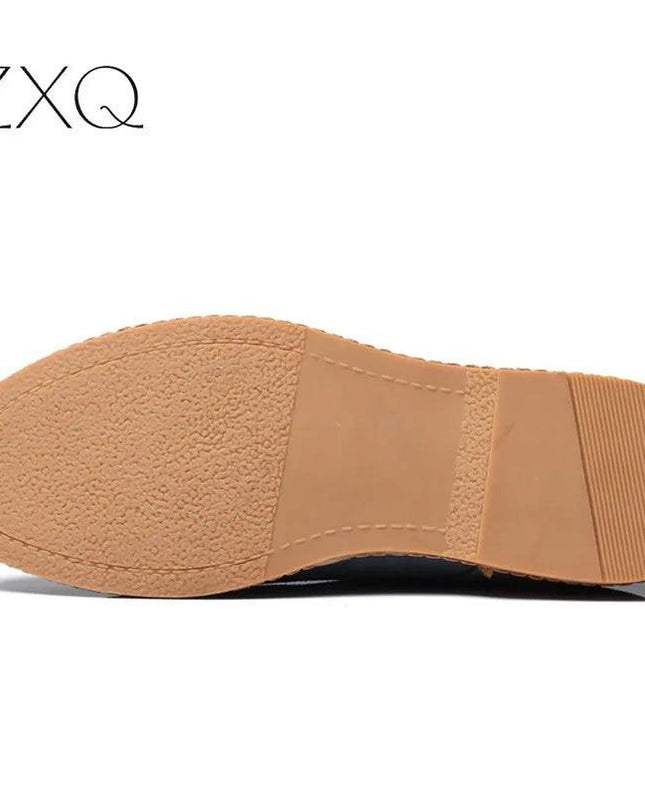 Suede Oxfords Leather Shoes