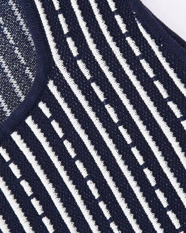 Striped Knit Mini Dress