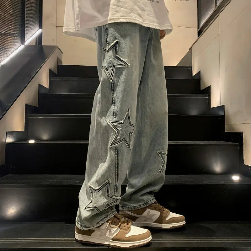 Y2K Vintage Korean Blue Streetwear