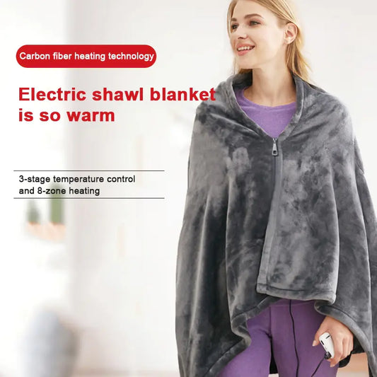 Electric Heating Pad Shawl Blanket Winter Warmer